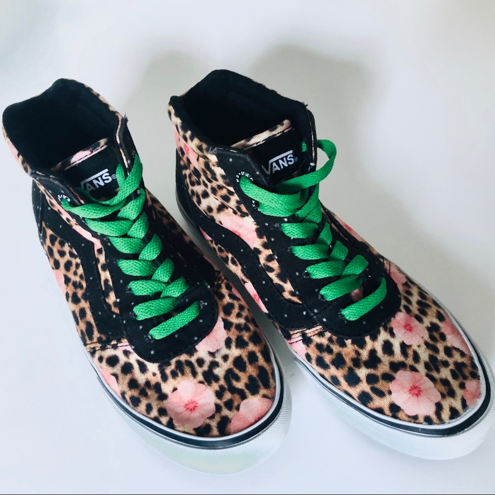 Vans Sk8-Hi Cheetah/Floral Print Women’s 6.5